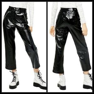 Lily Straight Leg Faux Leather Trousers 